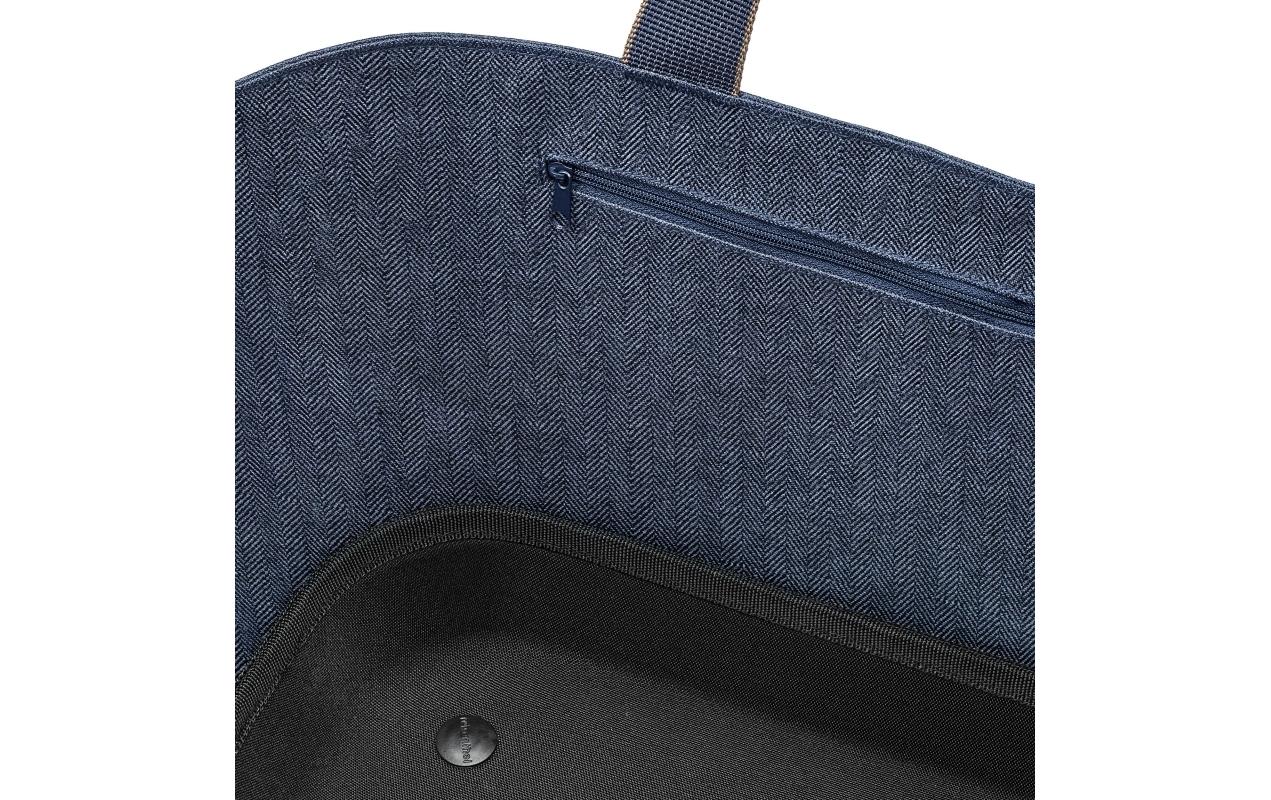 Reisenthel Stofftasche, Polyester, Motiv Herringbone Dunkelblau, 480×280×330 mm