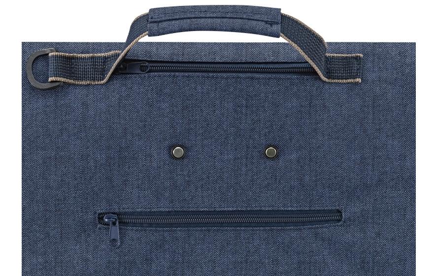 Reisenthel Stofftasche, Polyester, Motiv Herringbone Dunkelblau, 430×530×210 mm