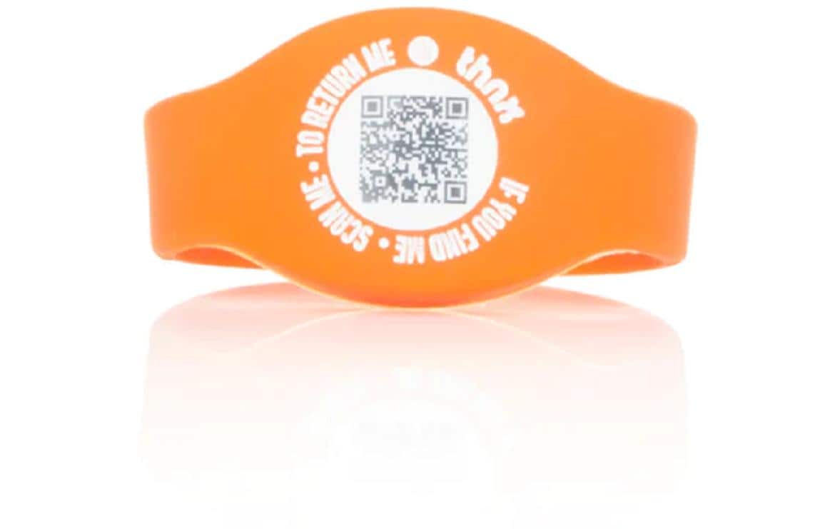 Thnxtags Tag SOS – Trageband – für Thnx Tags App – Orange