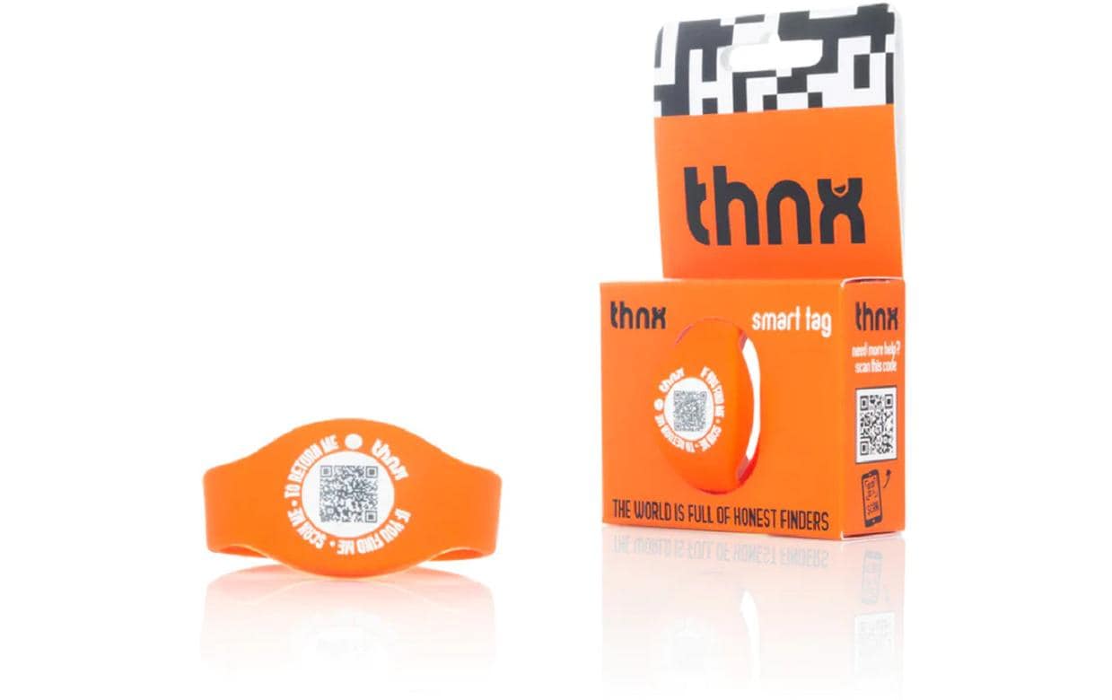 Thnxtags Tag SOS – Trageband – für Thnx Tags App – Orange
