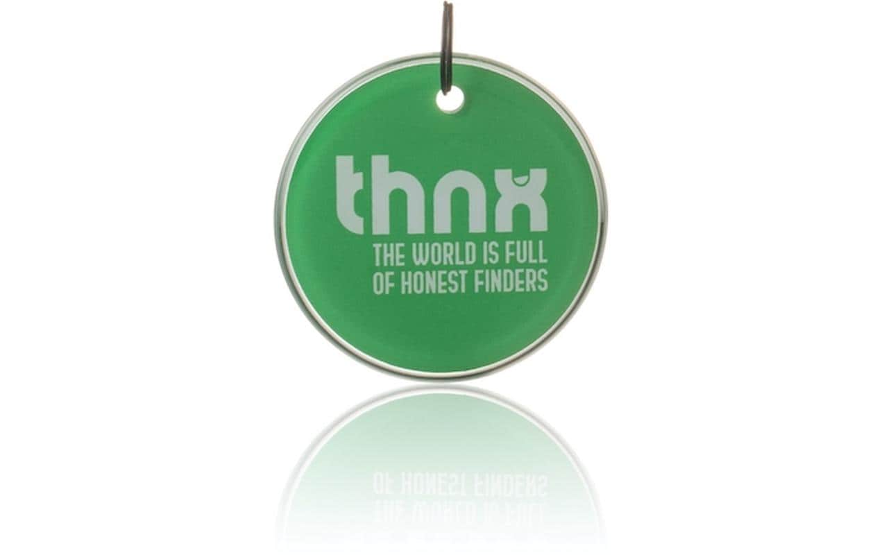 Thnxtags Thnx Tags Schlüsselanhänger – 34 × 34 mm, grün – für Thnx Tags App