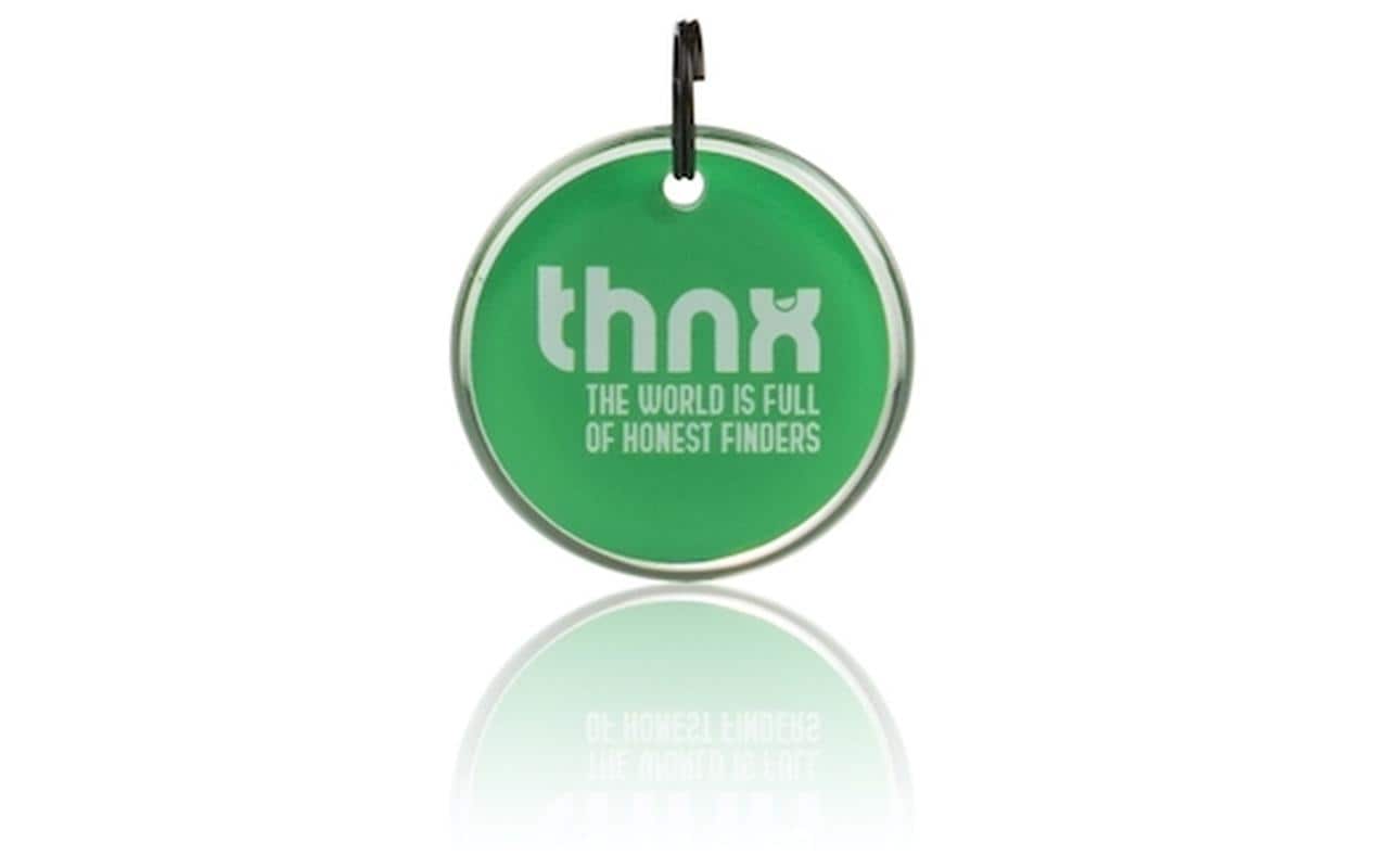 Thnxtags Thnx Tags Schlüsselanhänger – 34 × 34 mm, grün – für Thnx Tags App