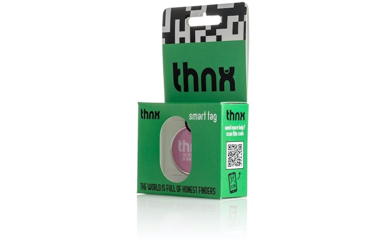 Thnxtags Tag M – Bluetooth-Tracker – für Thnx Tags App – Pink