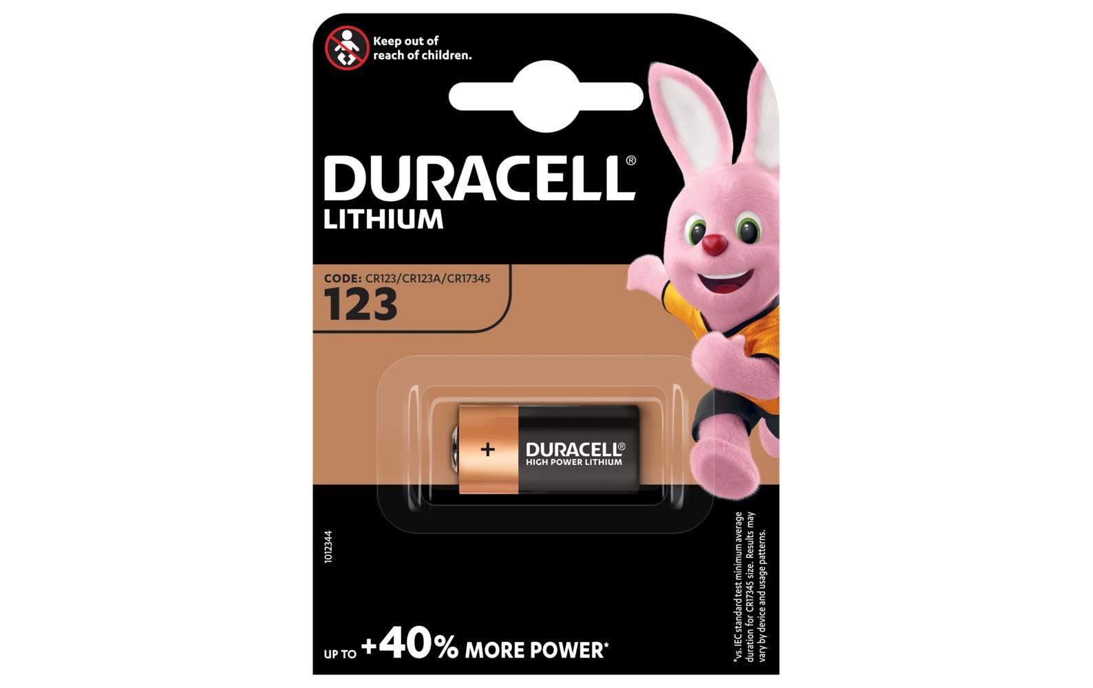 Duracell CR123A Batterie, Lithium, 3 V – 1 Stk.
