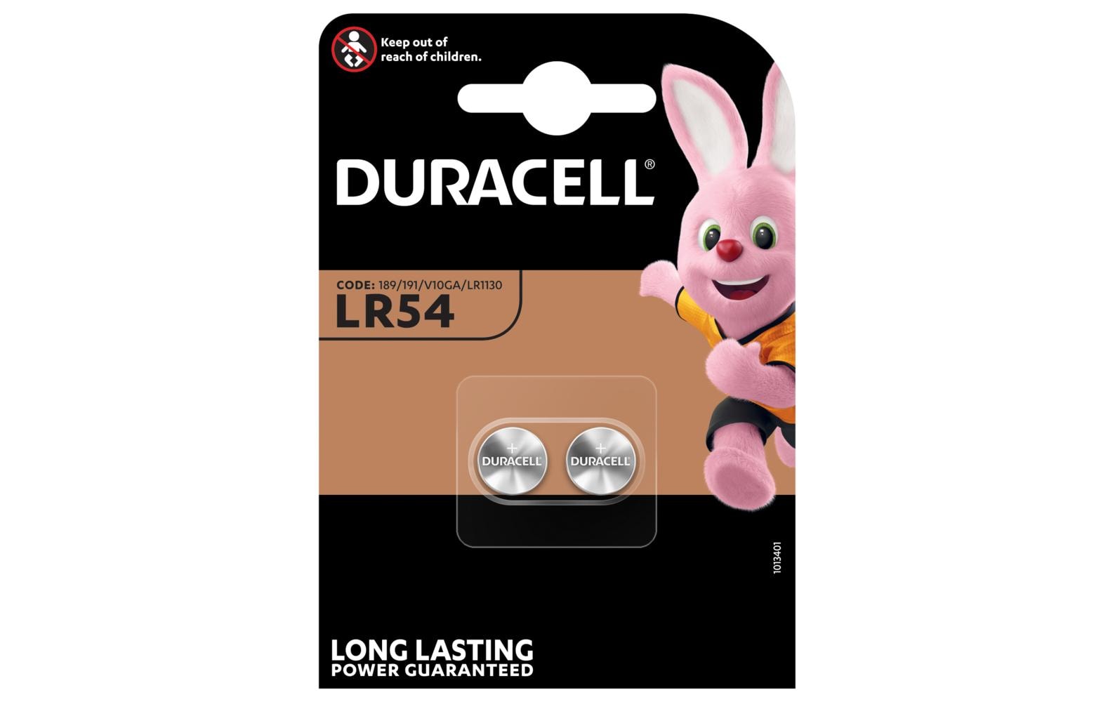 Duracell Knopfzellen LR54, Alkaline, 1,5 V – 2 Stk.