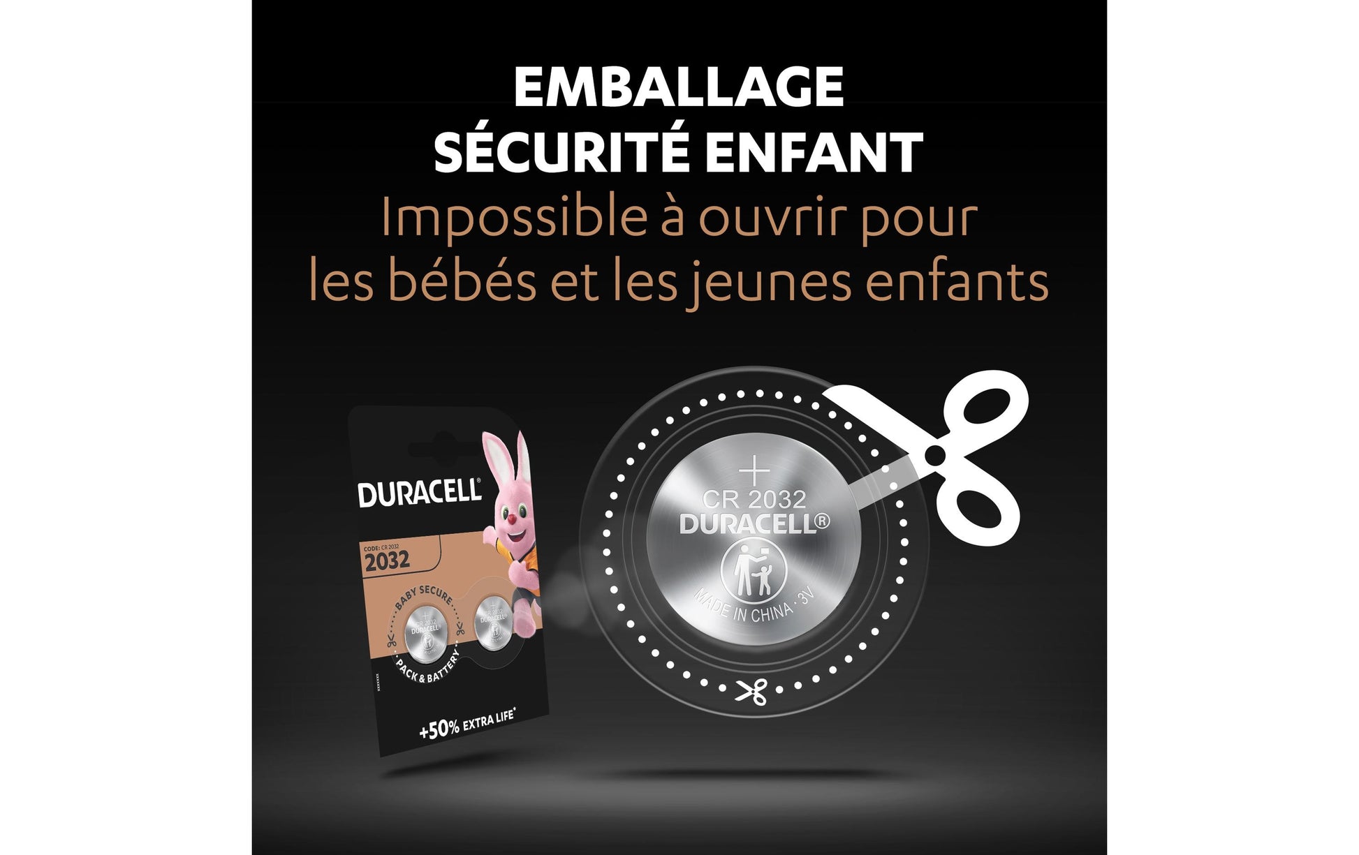 Duracell Knopfzellen CR2032, Lithium, 3 V – 2 Stk.