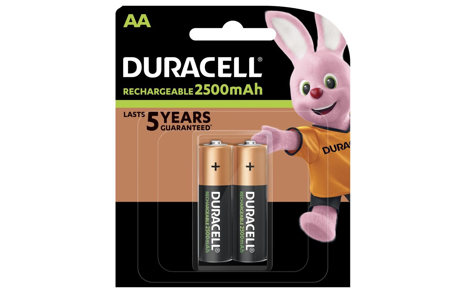 Duracell AA Akkus, NiMH, 2500 mAh, 1,2 V – 2 Stk.