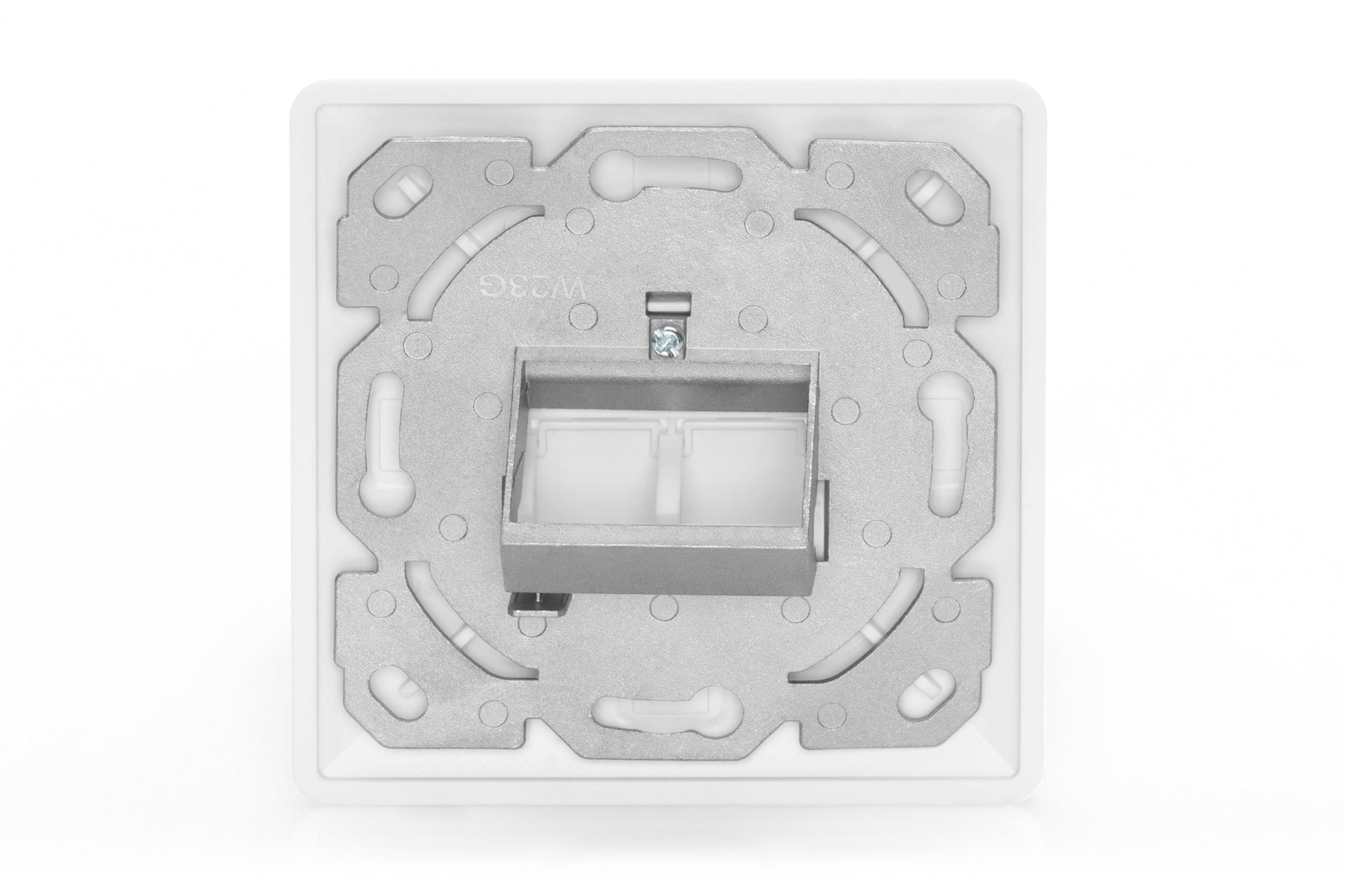 Digitus Keystone-Frontplatte – 1× Modul, 80× 80 mm, schraubenlos, weiss, 1 Stück, für Keystone-Module