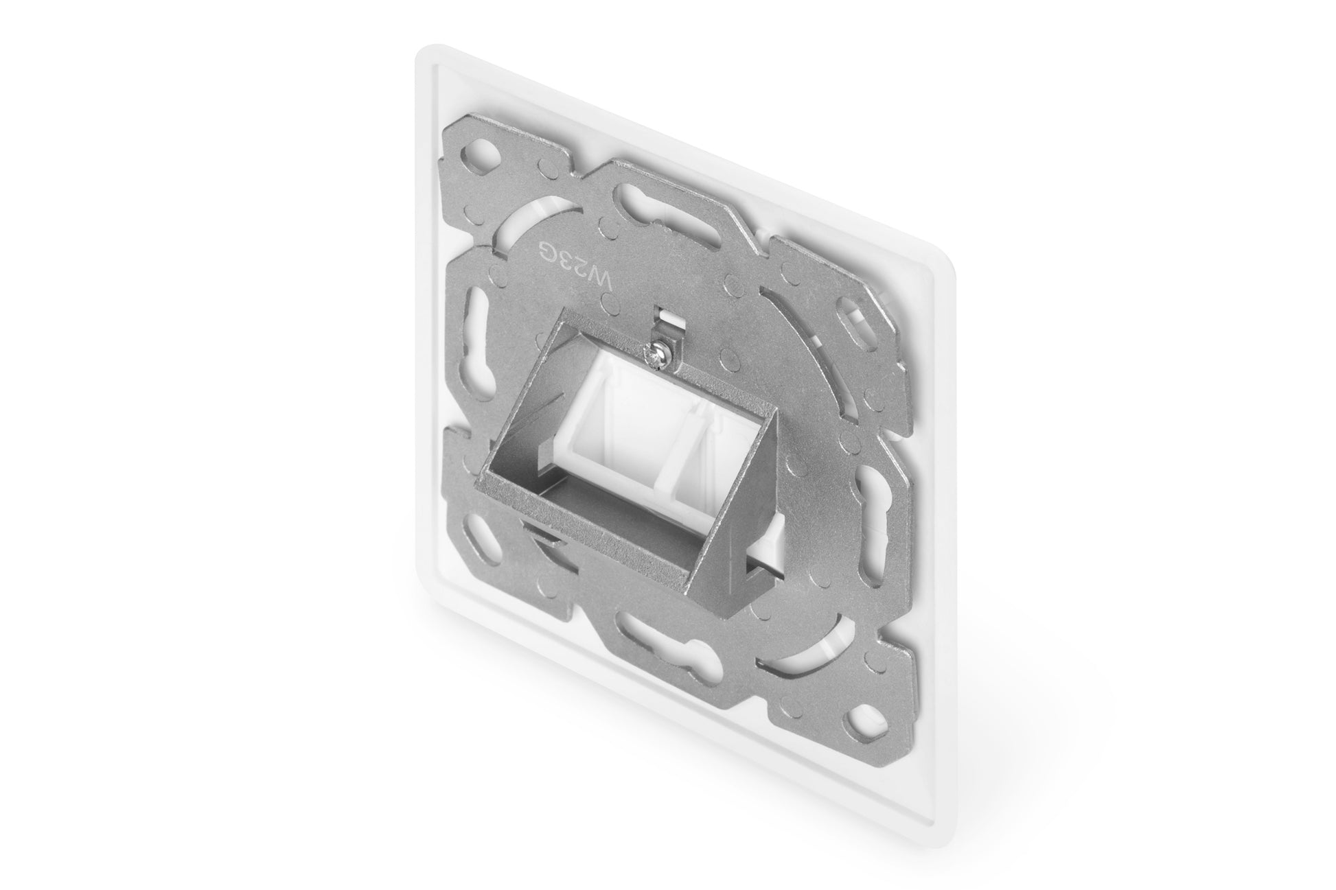 Digitus Keystone-Frontplatte – 1× Modul, 80× 80 mm, schraubenlos, weiss, 1 Stück, für Keystone-Module