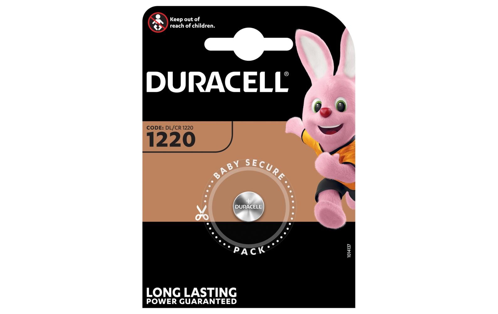 Duracell Knopfzelle CR1220, Lithium-Mangandioxid, 3 V – 1 Stk.