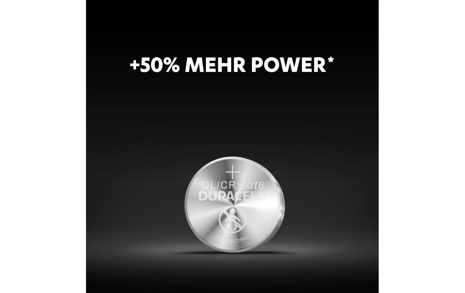 Duracell Knopfzellen CR2016, Lithium, 3 V – 2 Stk.