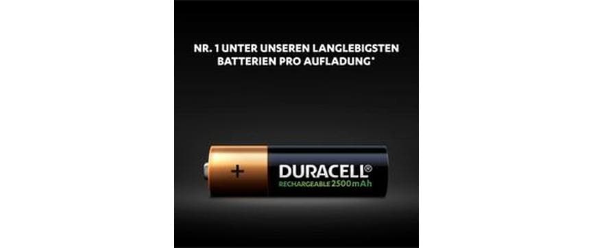 Duracell AA Akkus, NiMH, 2500 mAh, 1,2 V – 2 Stk.
