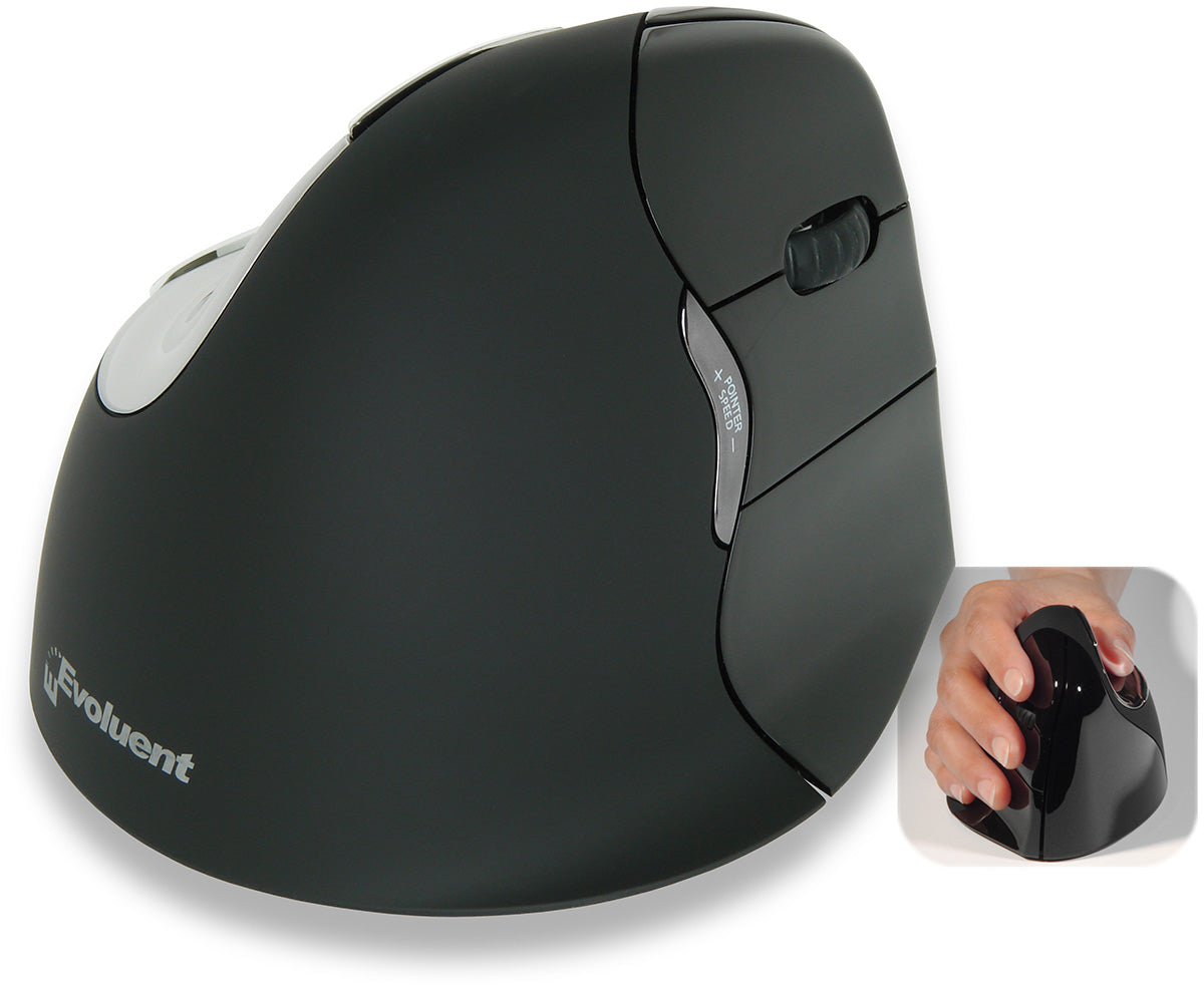 Evoluent Vertical Mouse4 Rechtshänder Mac Ergonomische Maus – kabellos, für Rechtshänder, vertikal, für macOS