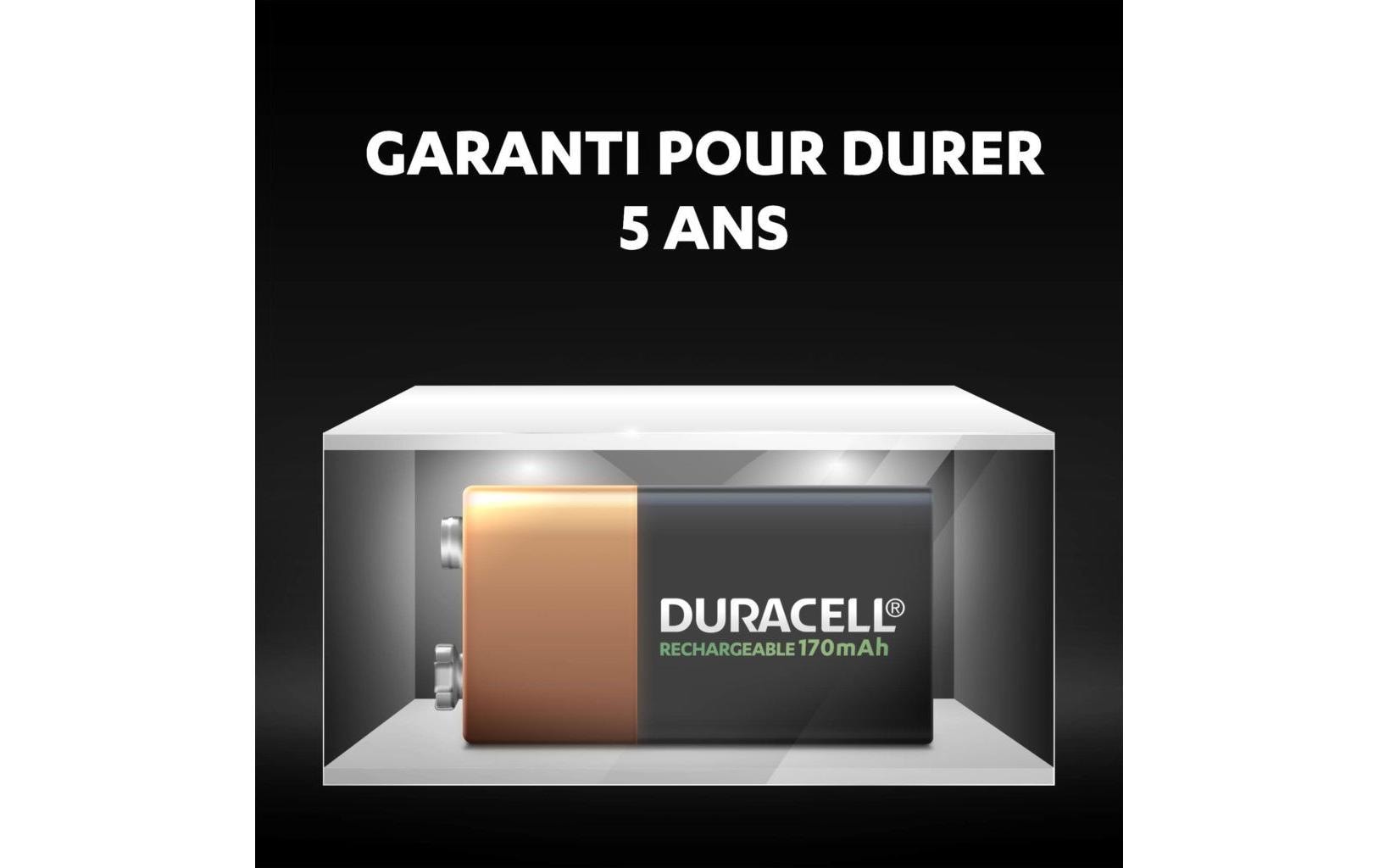 Duracell Akku 9 V 170 mAh 1,53 Wh Ni-MH – für 9V E-Block Geräte