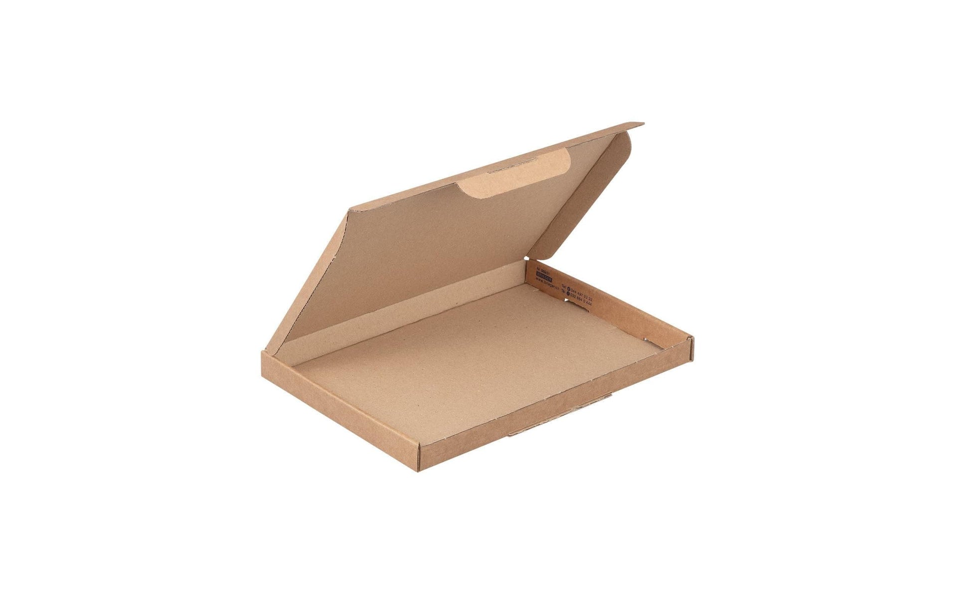 Brieger Versandkarton – 220 × 155 × 16 mm, einwellig, Deckel, braun – 1 Stk.