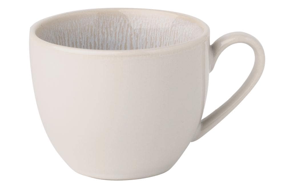 Sola Espressotasse Lunasol – 90 ml, Ø 12,5 cm, Steingut, Hellgrau, spülmaschinenfest, mikrowellengeeignet