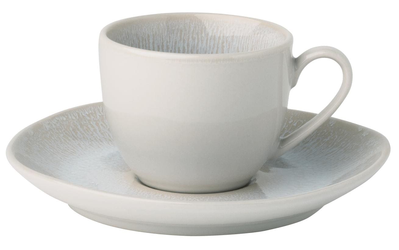 Sola Espressotasse Lunasol – 90 ml, Ø 12,5 cm, Steingut, Hellgrau, spülmaschinenfest, mikrowellengeeignet