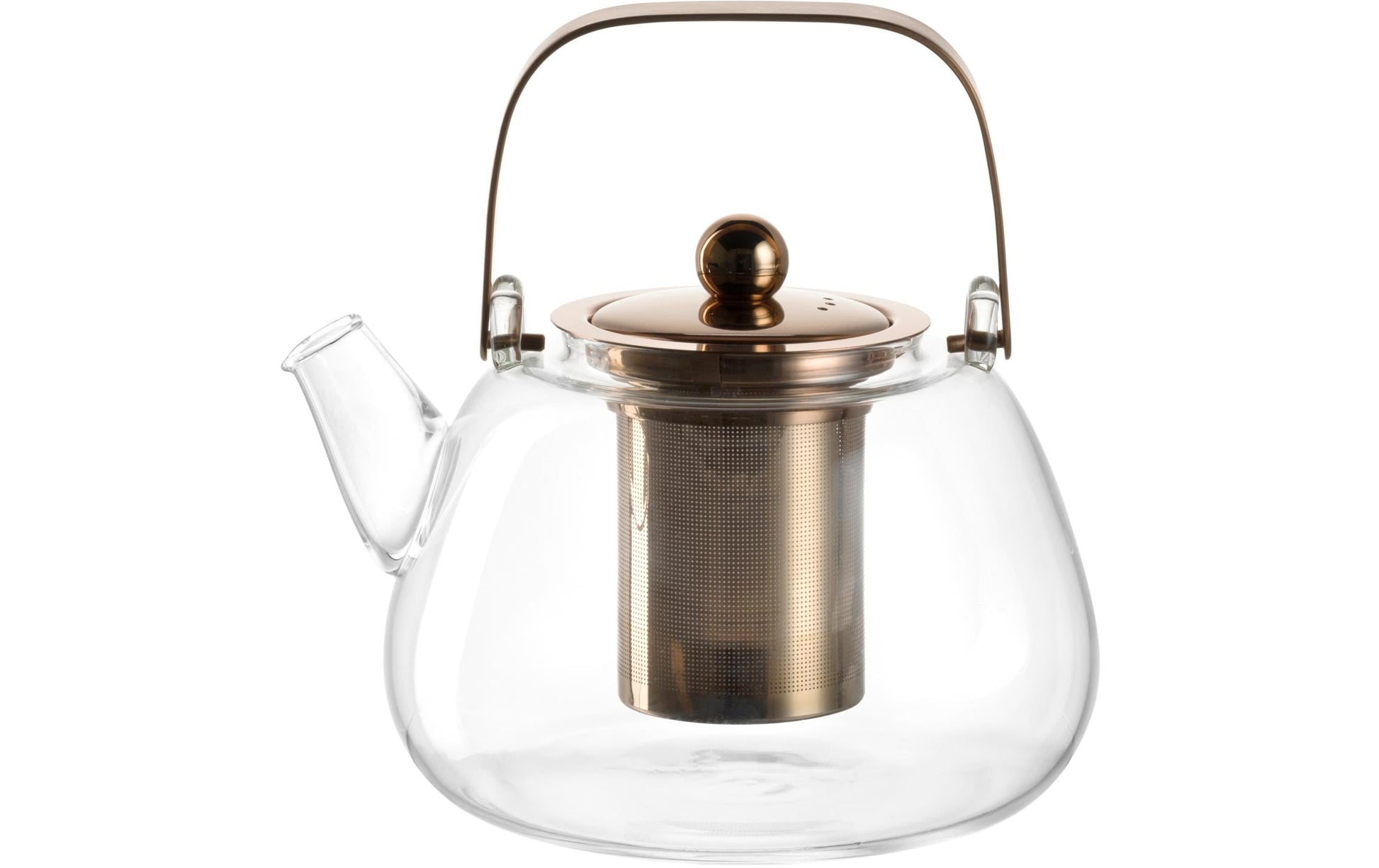 LEONARDO Teekanne – 1,2 l, Borosilikatglas, transparent, abnehmbarer Deckel, mit Teefilter, spülmaschinenfest