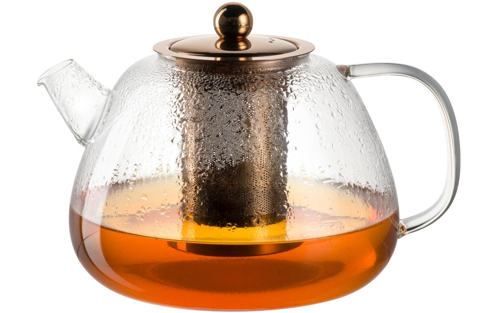 LEONARDO Teekanne – 1,5 l, Borosilikatglas, transparent, abnehmbarer Deckel, mit Teefilter, spülmaschinenfest