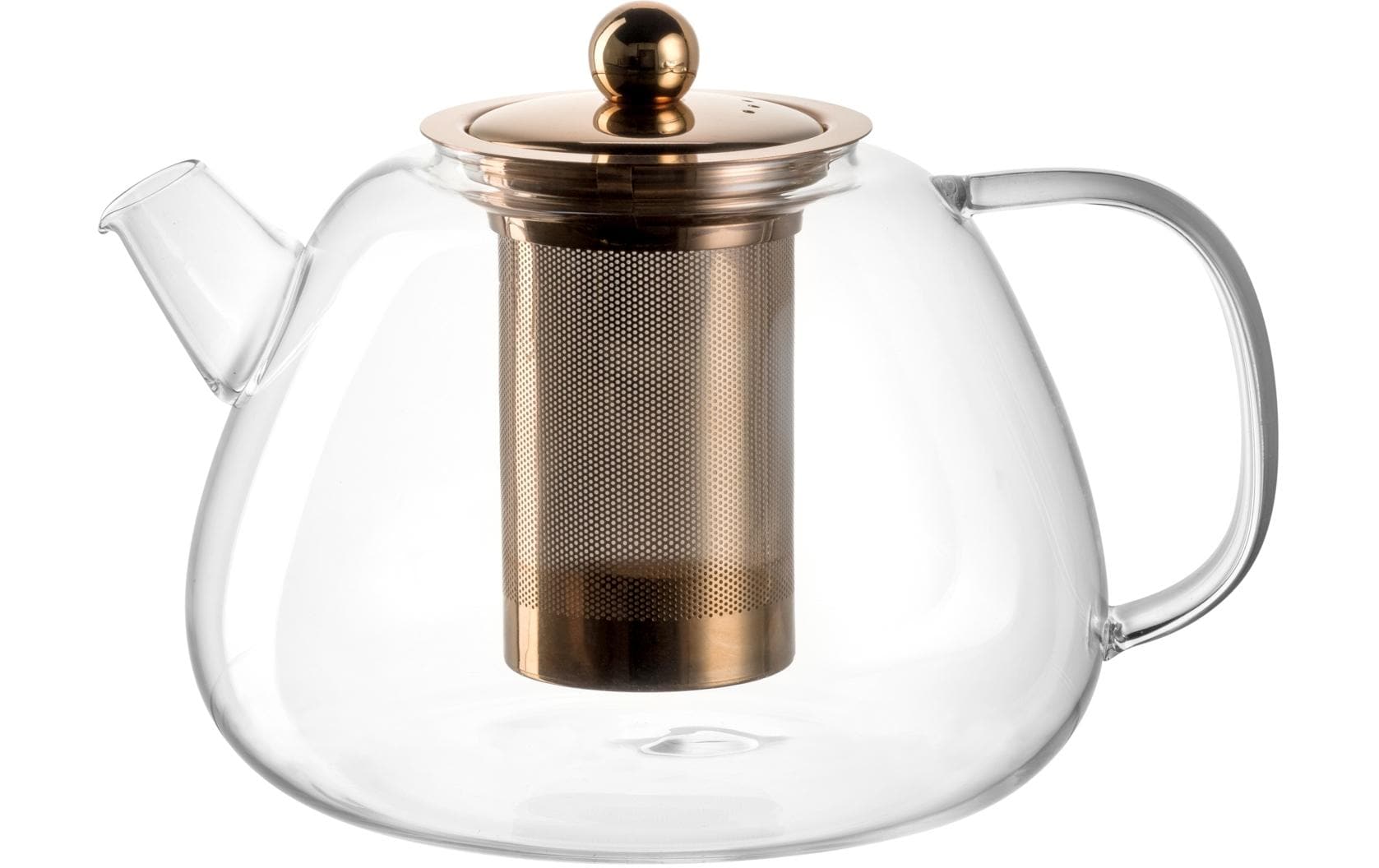 LEONARDO Teekanne – 1,5 l, Borosilikatglas, transparent, abnehmbarer Deckel, mit Teefilter, spülmaschinenfest