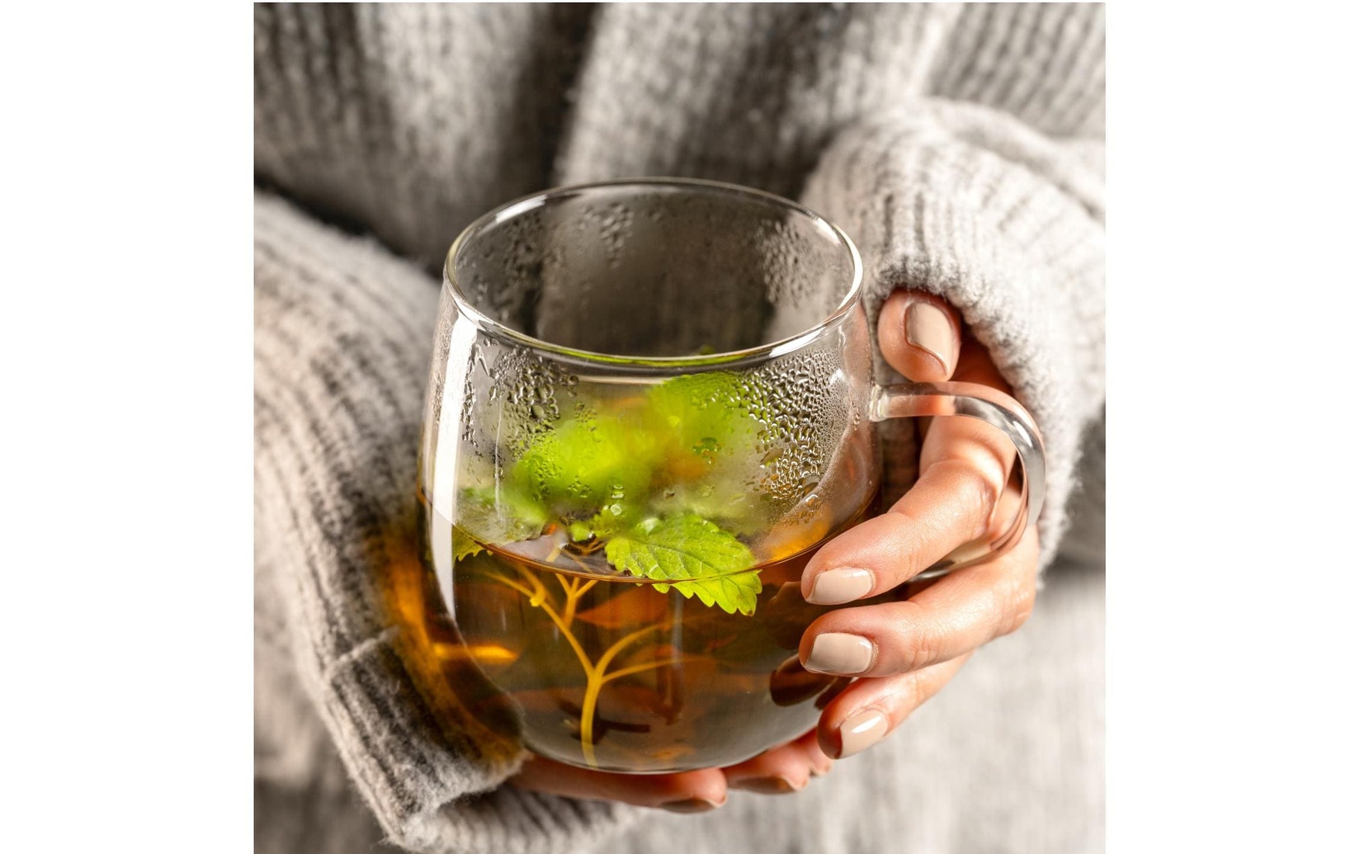 LEONARDO Teetasse – 0,57 l, Glas, transparent, Henkel, spülmaschinenfest, mikrowellenfest, 4 Stück