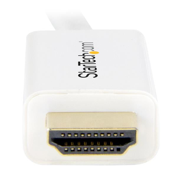 StarTech.com Mini DisplayPort zu HDMI Kabel – 4K (3840 × 2160) @ 30 Hz, 2 m, HDMI 1.4, Weiss