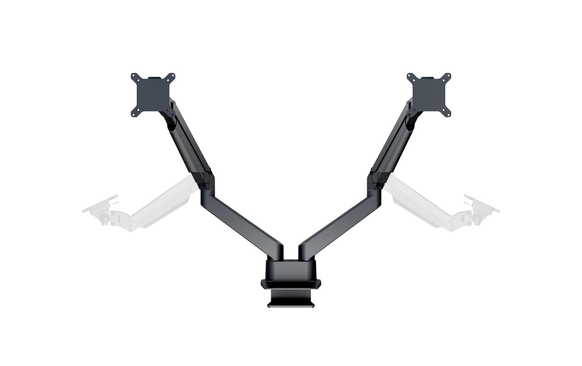 Multibrackets Tischständer Duo 3965 – Tischhalterung, Dual, bis 32", VESA 100 × 100 mm, 10 kg, Drehbar, Schwarz