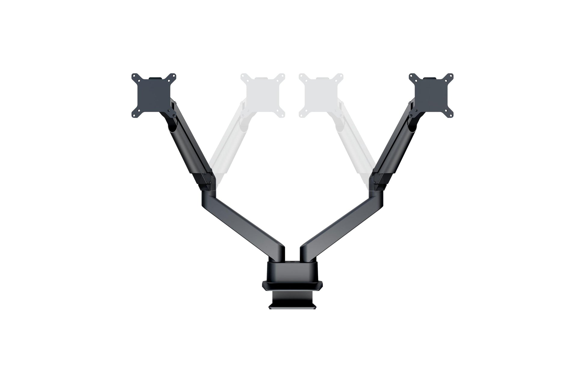 Multibrackets Tischständer Duo 3965 – Tischhalterung, Dual, bis 32", VESA 100 × 100 mm, 10 kg, Drehbar, Schwarz