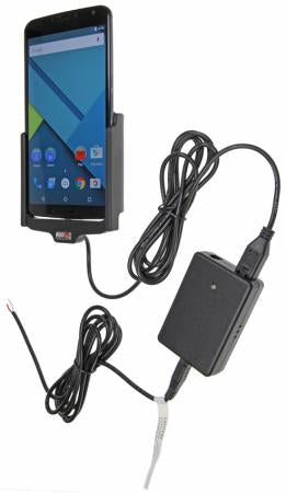 Brodit Fahrzeug-Dock für Motorola Nexus 6 – mit Ladegerät, kippbar – Grau