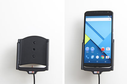 Brodit Fahrzeug-Dock für Motorola Nexus 6 – mit Ladegerät, kippbar – Grau
