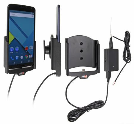 Brodit Fahrzeug-Dock für Motorola Nexus 6 – mit Ladegerät, kippbar – Grau