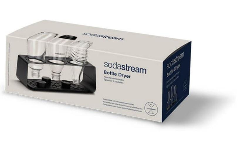 SodaStream Tropfschale – für Wassersprudler-Flaschen, Edelstahl/Silikon, Schwarz