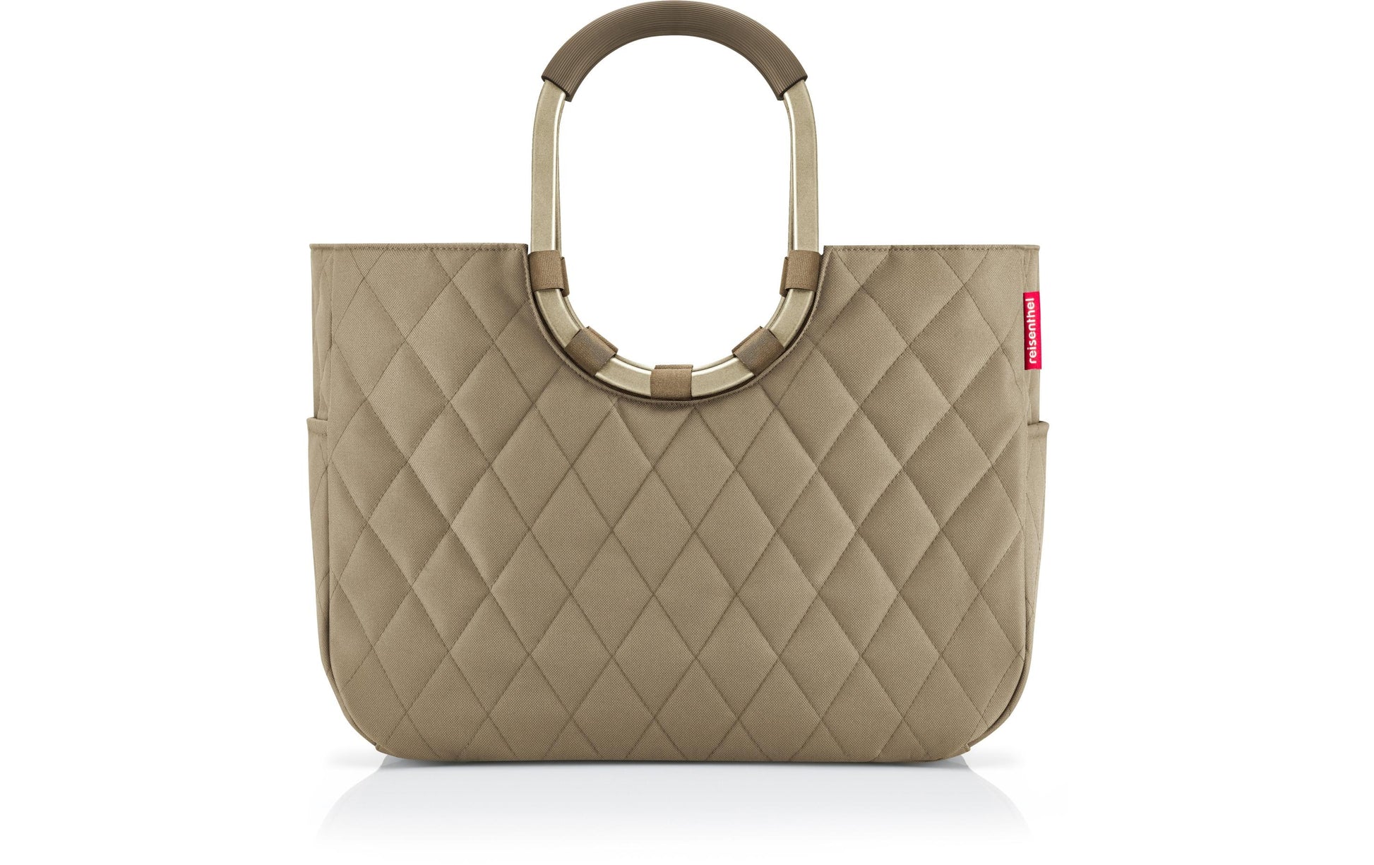 Reisenthel Stofftasche, Polyester, Motiv Rhombus Olive, 460×345×250 mm