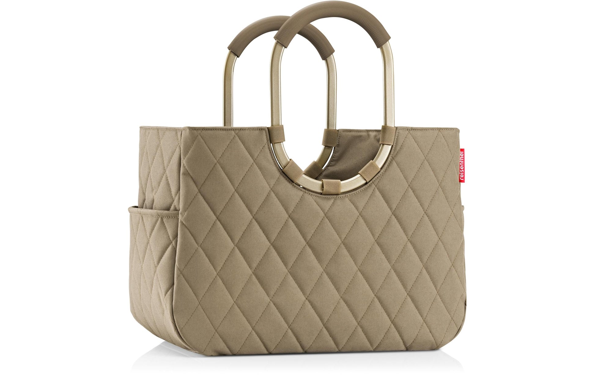 Reisenthel Stofftasche, Polyester, Motiv Rhombus Olive, 460×345×250 mm