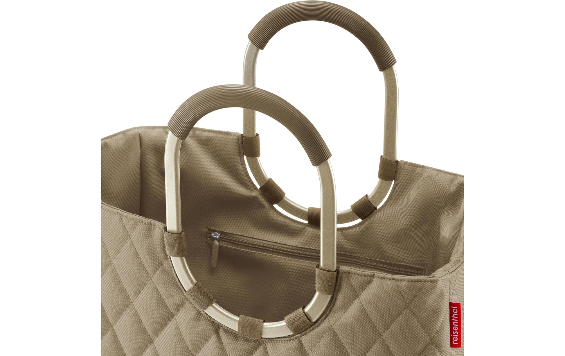 Reisenthel Stofftasche, Polyester, Motiv Rhombus Olive, 460×345×250 mm