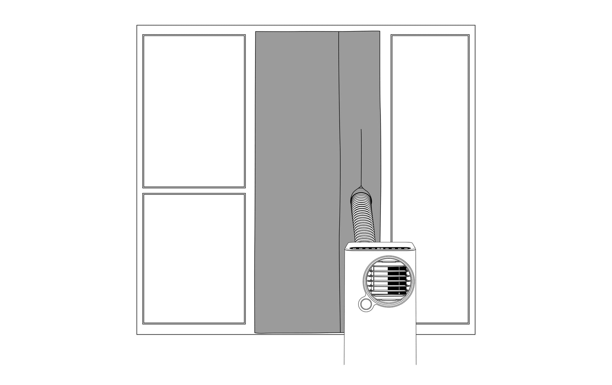 Furber Türabdichtungskit – 90 cm × 210 cm, Polyester, Weiss, für universelle Anwendung