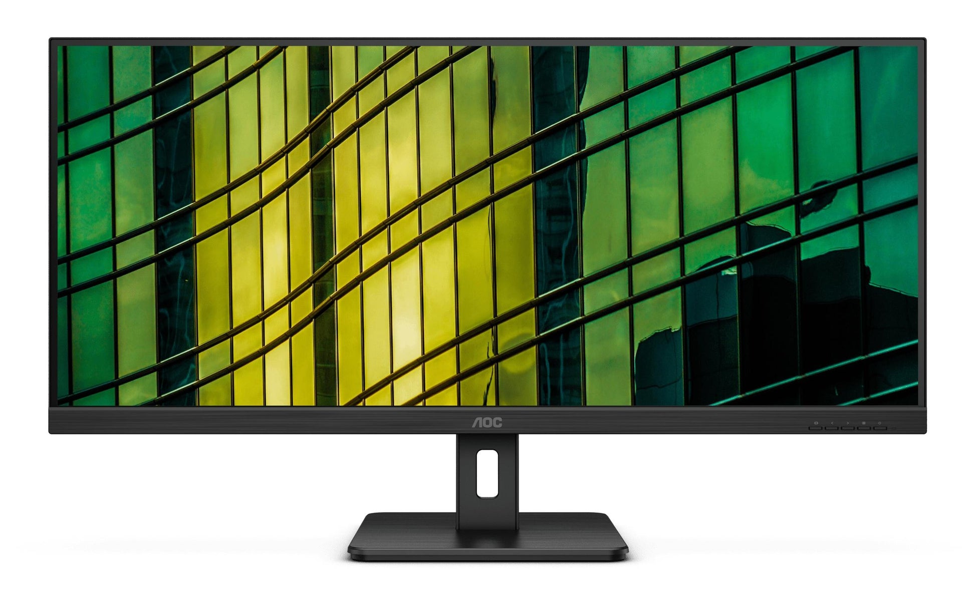 AOC Monitor, 34", 3440 × 1440, VA, 100 Hz, 300 cd/m², Adaptive Sync, VESA 100 × 100, Schwarz