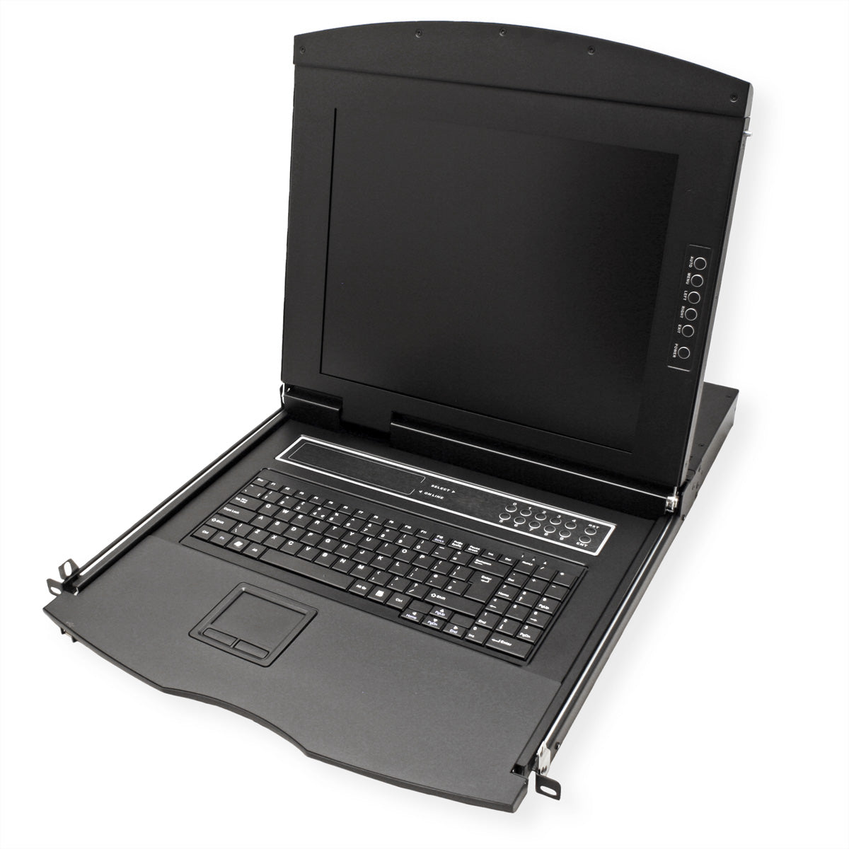 VALUE 17" Rack-LCD-Konsole – 8-Port VGA KVM-Switch, 1280 × 1024, USB 2.0, CH-Layout – 1U