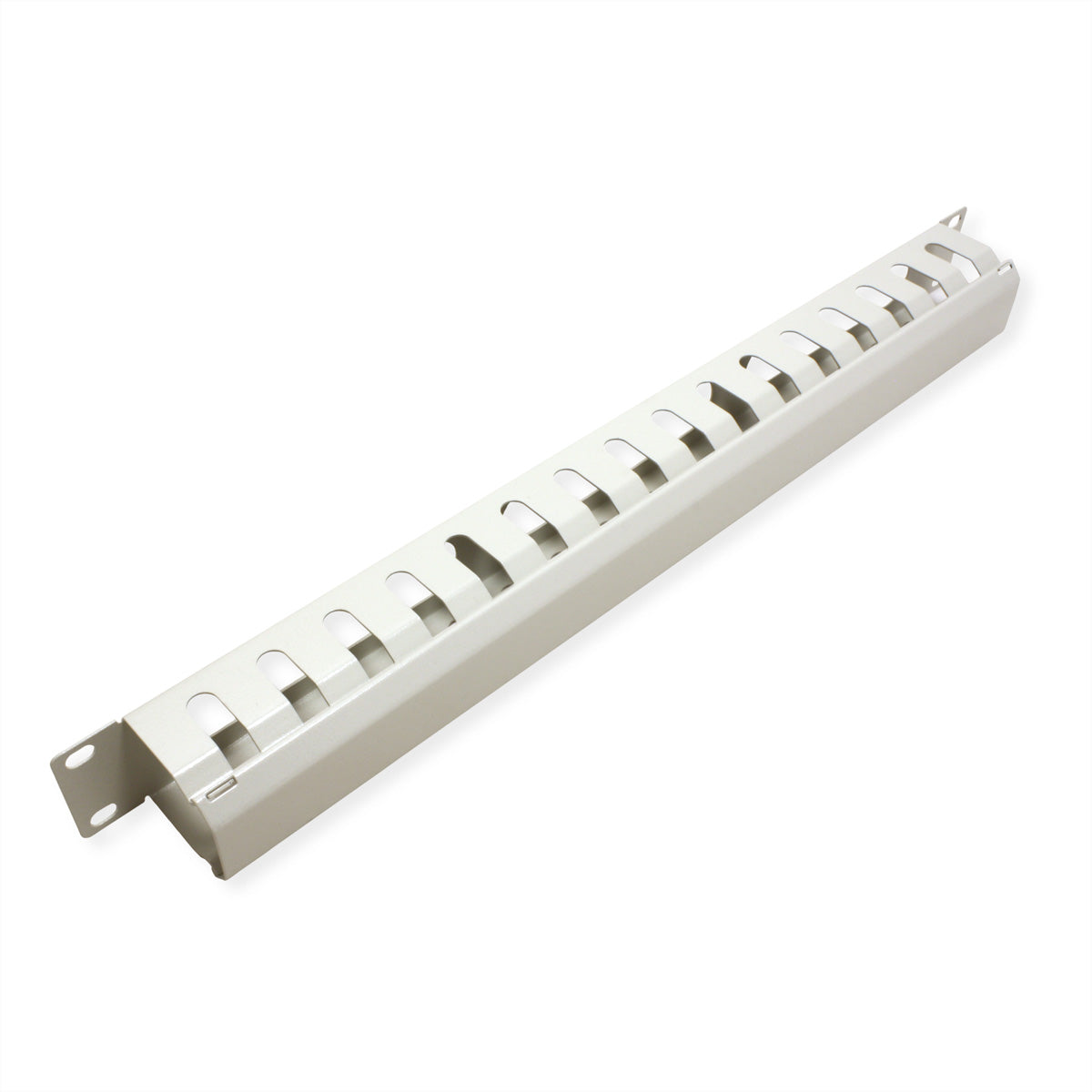 VALUE 19" Frontplatte – Kabelführung – 19" Rack, 1U, 40×40 mm, Grau