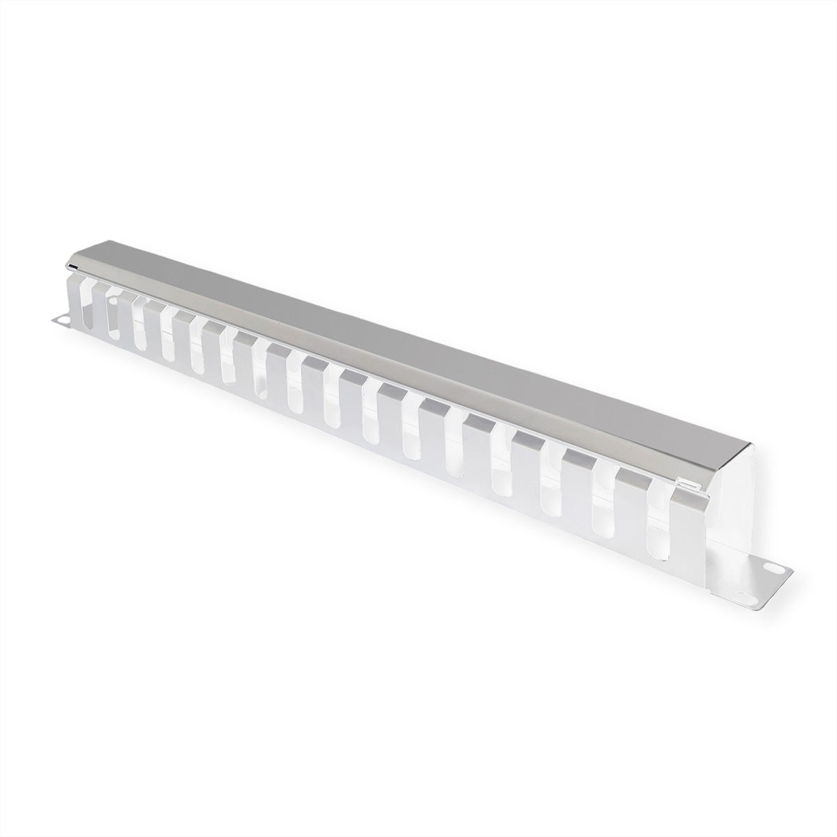 VALUE 19" Frontplatte – Kabelführung – 19" Rack, 1U, 40×40 mm, Grau