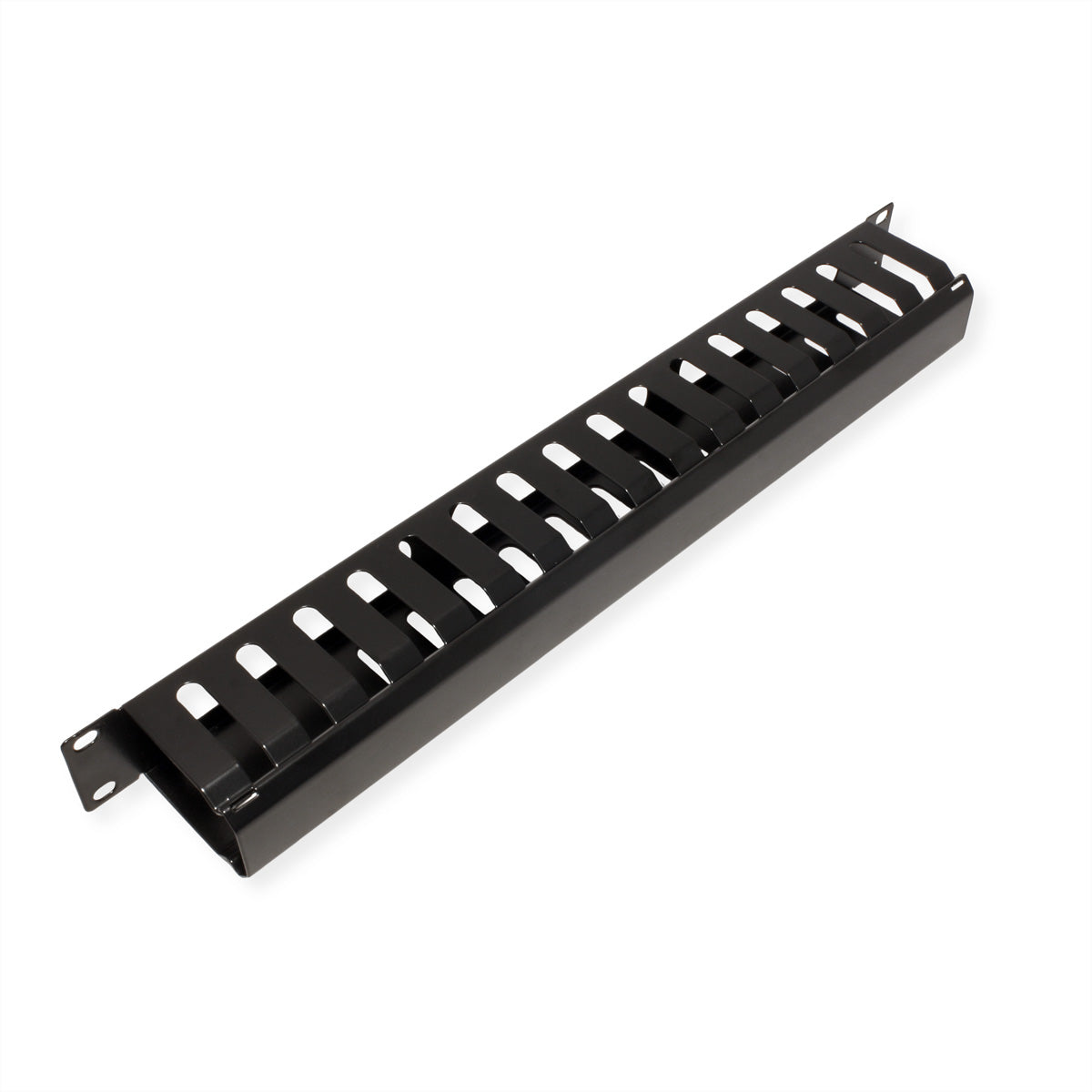 VALUE 19" Kabelführung – 1U, Rangierkanal 40×60 mm, 500 mm Tiefe, Schwarz