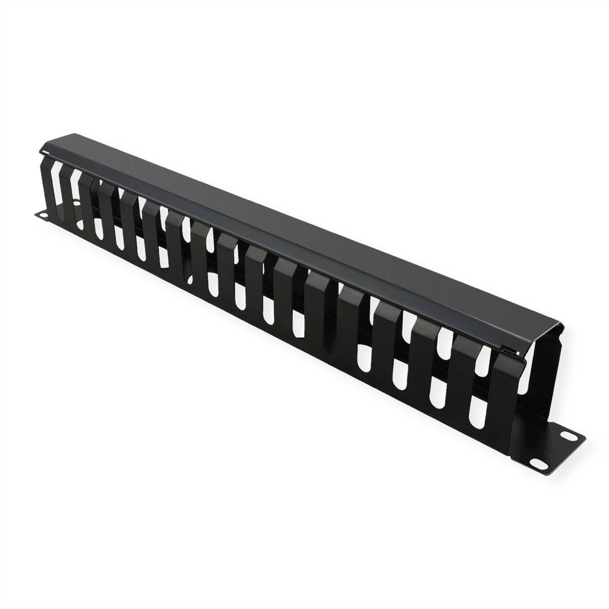VALUE 19" Kabelführung – 1U, Rangierkanal 40×60 mm, 500 mm Tiefe, Schwarz