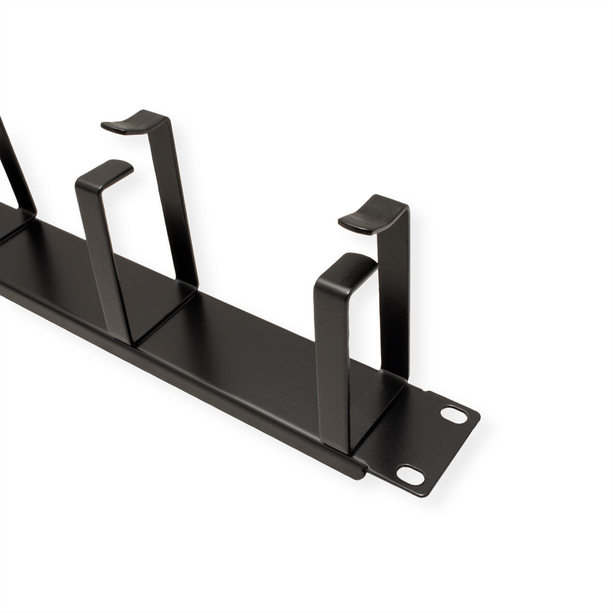 VALUE 19"-Kabelführung, 1 HE, 5 G-Typ Kabelösen, für 19" Rack, Schwarz