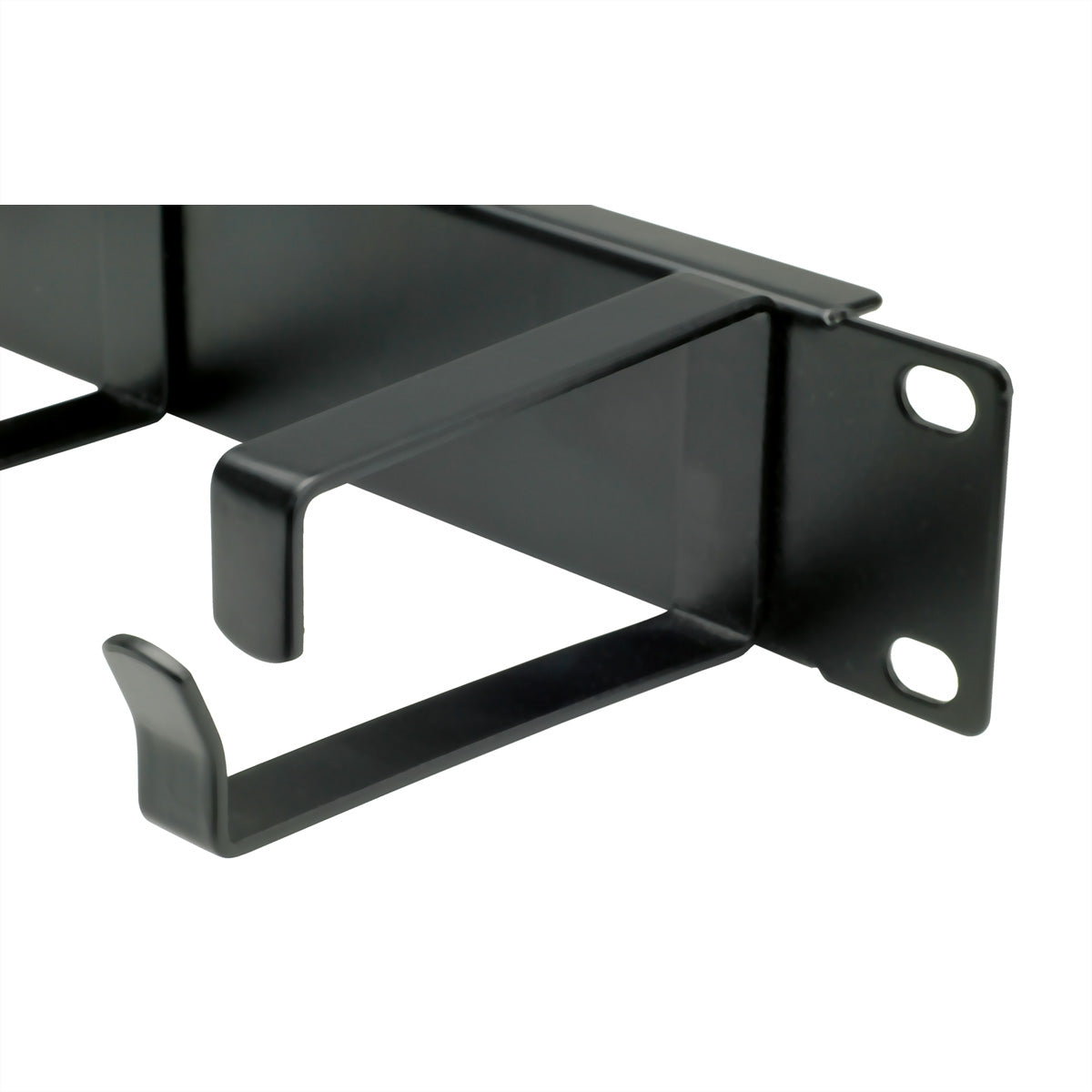 VALUE 19"-Kabelführung, 1 HE, 5 G-Typ Kabelösen, für 19" Rack, Schwarz