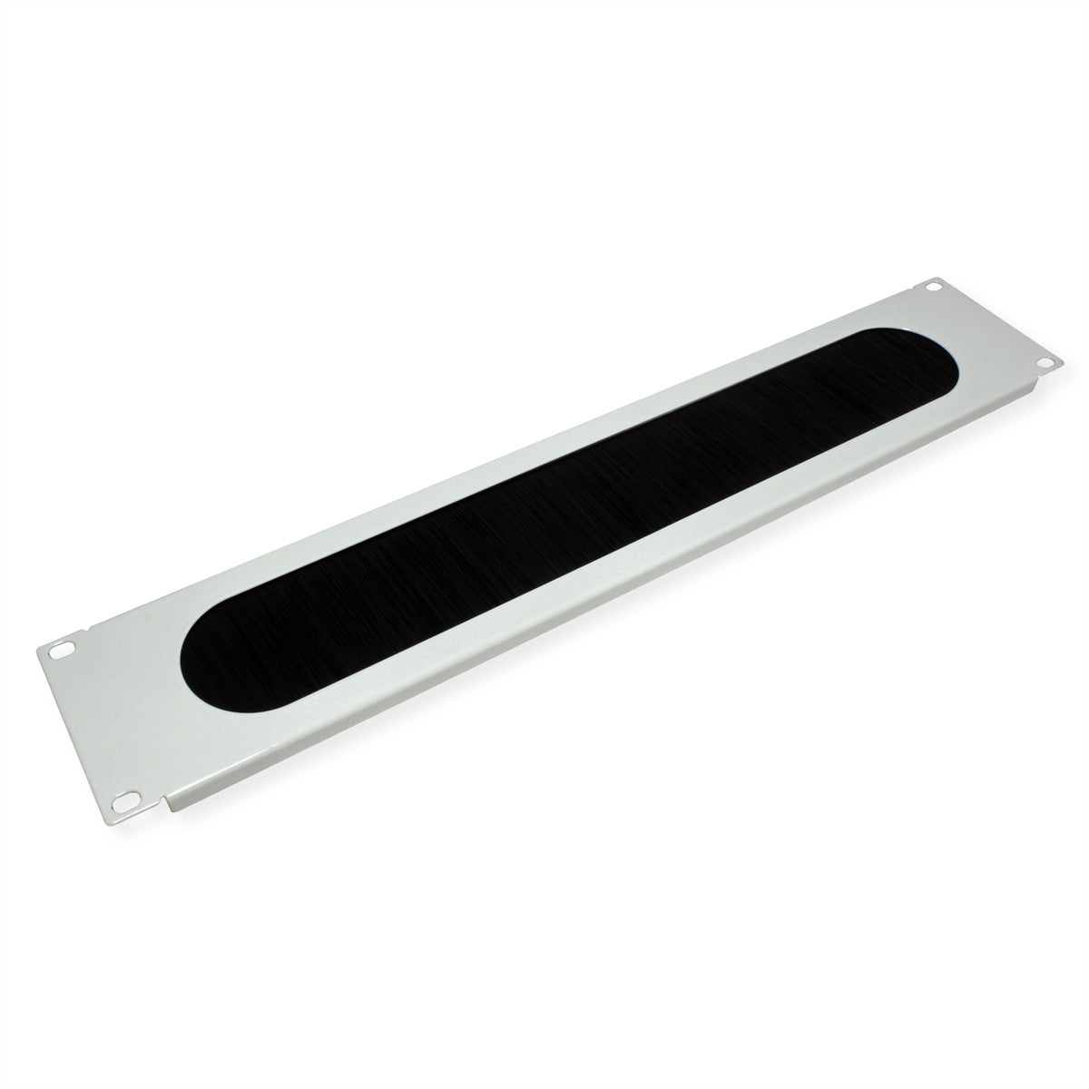 VALUE Kabeldurchführung – 19" Rack, 2U, Bürstendichtung, RAL 7035 Lichtgrau