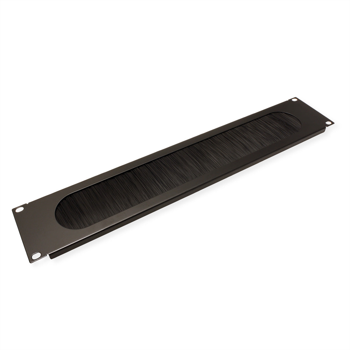 VALUE Rangierpanel 19" 2U, Bürstendichtung, Metall – Schwarz
