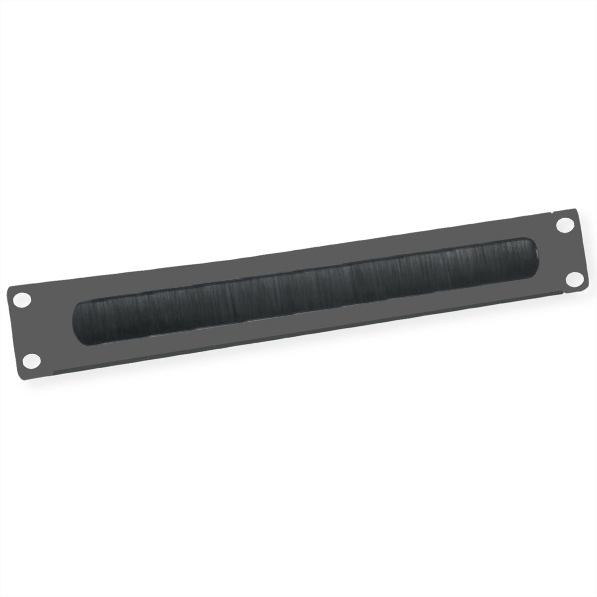 VALUE Rangierpanel 19" 2U, Bürstendichtung, Metall – Schwarz
