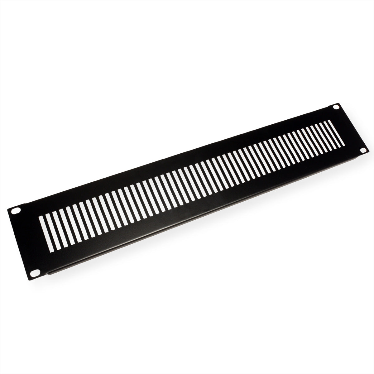 VALUE 19" Frontplatte – Blindblende – 19" Rack, 2U, Belüftungsschlitze, Schwarz