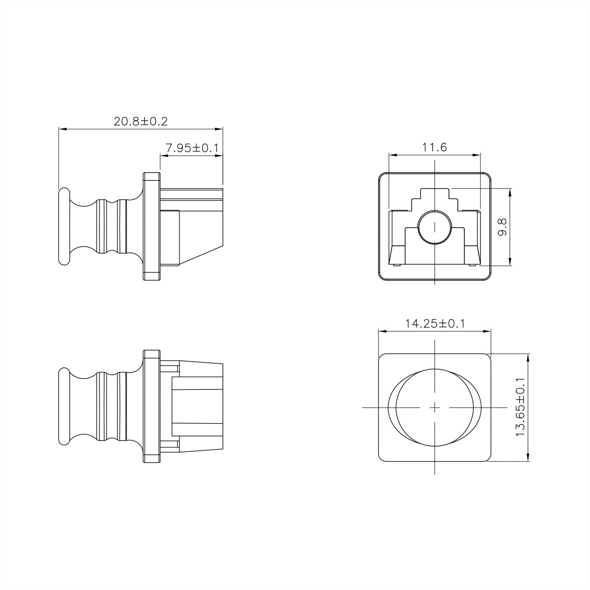 VALUE RJ-45 Buchsen-Abdeckung – 10er Set, Schwarz, PVC, für RJ-45 Buchsen