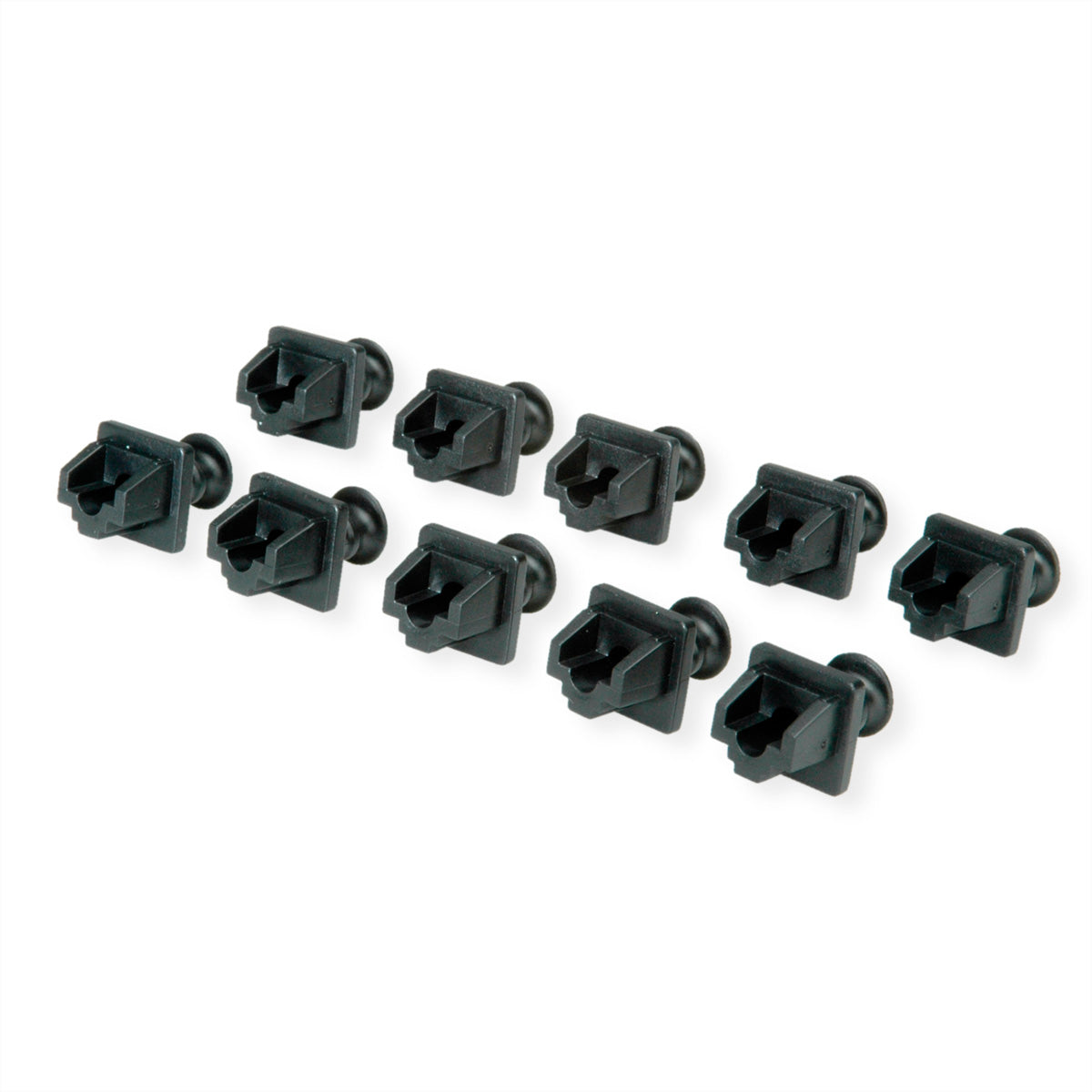 VALUE RJ-45 Buchsen-Abdeckung – 10er Set, Schwarz, PVC, für RJ-45 Buchsen